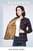 Winter Women's Warm Plaid Shirt Coat Casual Fleece Velvet Plus Thicke Jacket Tops College Style Woman Clothes Outerwear