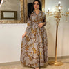 Digital Printed Single Breasted Long Dress Spring Autumn Women Women's Casual Long Sleeved Shirt Collar Dress