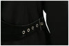 Deconstruction Irregular PU Leather Spliced Blazer Women's Lapel Loose Strap Suit Jacket Autumn