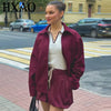 Red Skirt Set Elegant Female Sets Autumn Coats Sets for Women 2 pieces Outerwears Zipper Long Sleeve Jacket Skirt set