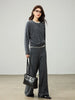 Cardigans For Woman, Fleece Wool, Round Collar, Soft Cozy Sweaters, 100%Wool, Fall Winter Jackets