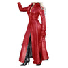 Solid Color Lapel Temperament PU Leather Jacket, Europe and America Women's Autumn/winter Sexy Slim Overlength Leather