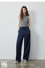 Women's Soft Cotton Curved Leg Long Pants Fall High Waist Drawstring Loose Wide Leg Pear Shape Friendly