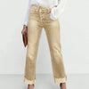 High Waist Stretch Denim Jeans for Women Solid Color Slim Straight Pants Pantalones de mujer