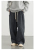 Women Pant Loose Retro High Waisted Casual Wide Leg Pants Solid Plush Thick Warm Female Trousers Spring Autumn