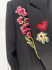 High Street Stylish Designer Suit Set Women's Nail Bead Embroidered Blazer Pants Set 2pcs