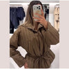 Upgraded Thick Wrap Front Tie Padded Jacket Kimono Style Collar Long Sleeve Loose Warm Daily Women Coat Winter Cotton Coats
