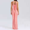 Elegant 2 Pieces Dress Set with Scarf Women Matching Sets Sexy Cropped Top and Long Dress Set Casual Dress