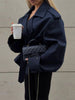 Spring Lace Up Trench Coat Women Solid Loose Large Lapel Long Sleeves Short Windbreaker Chic High Street Lady Outerwear