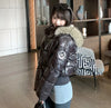 Russian Winter Warm Faux Fur Hooded Quilted Puffer Jacket Women Y2K Retro Padded Short Coat Casual Parka Glossy Outerwear куртка