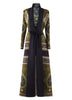 Niche Printed Windbreaker Women's Loose Oversized Long Sleeved Pleated Trench Cardigan Long Coat 2DB2481