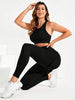 2-Piece Suit, Women's Yoga Suit, Beautiful Back High Waist Trousers Combination, Seamless Elastic Ideal Gym Clothing