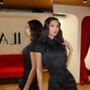 Elegant Floral Jacquard Cheongsam Mini Dress Women Black Ruffle Hem Bodycon Slim Fit Flowy Soft Chic Lady Party Gowns