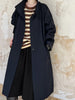 Solid Casual Trench For Women Stand Collar Long Sleeve Patchwork Single Breasted Temperament Long Coats Female
