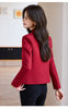 Elegant Women Blazers Solid Button Long Sleeved Casual Comfortable Suits Jacket Office Lady Coat Spring Autumn Outerwear