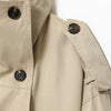 Women's Trench Coat Khaki Short Stand Collar Double Breasted Long Sleeve Jacket 2026Spring Autumn Lady Casual Street Outwear