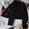 Women's Double Breasted Cropped Blazer Casual Office Wear Solid Color Suit Jacket Woman Spring Slim Fit Long Sleeve Blazers