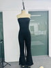 Women's Corseted Jumpsuit Simple solid colour Slim models Hip lifting design Single Piece Flared Pants