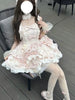 Lovely Kawaii Slash Neck Slim Lolita Dress Women Sweet Design Bow Off Shoulder Sling Dresses Elegant Cute Pretty Clothing