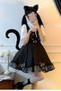 Japanese Kawaii Two Pieces Set Women Outfits Ruffled Patchwork Cute Bow Dress + Flare Sleeve Lolita Blouse Y2k Aesthetic JK Suit