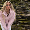 Floral Print Zip Button Stand Collar Quilted Jacket Drawstring Waist Oversized Autumn Women Coat Casual Chic Lady Outerwear