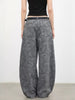 Women Jeans Loose Casual High Waist Wide Leg Denim Pants Paisley Female Trousers Spring Autumn