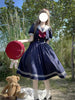 Japanese Sweet Lolita Style Women Dress Cute Bow Puff Sleeve Cosplay Patchwork Dresses Kawaii Girl Y2k Robe Vestido