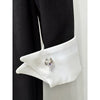 High Street Designer Formal Dresses Women's Shirt Collar Diamonds Beaded Maxi Long Dress