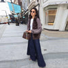 Street Faux Fur Patchwork Jacket Women Design Sense Long Sleeves Casual Female Coat Autumn Winter Lady Streetwear
