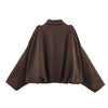 Women Suede Textured Jacket Long Sleeve Lapel Collar Loose Coats Casual Female Outerwear Chic Tops