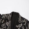 Hollow Out Patchwork Diamonds Blazers For Women Notched Collar Long Sleeve Spliced Button Temperament Blazer Female