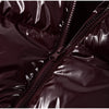 Chic Soild Cropped Quilted Jacket With Hood For Women Casual Zipper Pocket Oversized Warm Coat Lady Winter Street Outerwear
