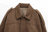 Fall Winter Women's Bomber Jacket Lapel Long Sleeve Zipper Suede Jacket Women High Street Jackets Coats Outerwears