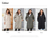 Women Winter Coat Long Thick Parkas Zip Up Warm Female Outwear Slant Pocket Drawstring Hem Women's Jackets 1107
