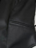 Suninherat Autumn Faux Leather Jacket Black PU Jacket Coat with Belt Lapel Women's Outwear