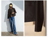 Women's Autumn Clothing European Sheepskin Casual O-Neck Single-Breasted Coffee Litchi Stria Genuine Leather Jacket