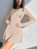 Women Spring Autumn Long Sleeve Knitted Streetwear Bodycon Short Mini Dress Items For Business