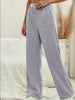 Women's Pants High Waist Webbing Loose Women's Wide Leg Pants Solid Colour Casual Female Pants Autumn Daily Wear
