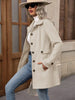 Autumn/Winter Women's Casual Coat Flattering Loose-Fit Notched Lapel Single-Row Multi-Button Mid-Length Wool Blazer
