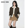 Retro Women Blazers Korean Casual Laple Loose Solid Office Lady Suit Jackets Female Clothing Spring Autumn