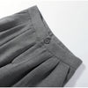Elegant Woolen Top Pants Women Sets Chic Long Sleeve Slash Neck Pleated Blouse Straight Trousers Autumn Winter Lady Suit