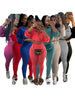 Street Women's Set Zipper Fly Crop Sweatshirt and Jogger Sweatpants Elegant Fall Sportwear Two 2-Piece Set Outfits