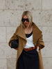 Lady Oversized Long Trench Women Coat Stand Collar Single Breasted Loose Wide Sleeve Casual Coats Autumn Winter Chic Jackets