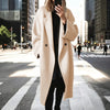 Autumn Winter Women Multi-color Multi-size Long Wool Blend Trench Coat Casual Outerwear