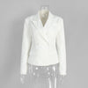 Solid Slim Elegant Jacket Women's Autumn Lace Up Patchwork Long Sleeve Bodycon Blazer Femme Office Commuter Coats
