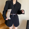 Casual Oversized Black Blazer for Women Korean Style Single Button Suit Jacket Woman Spring Autumn Loose Notched Collar Blazers