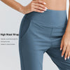 Women Loose Yoga Pants with Stretch Pockets Tapered Fitness Running Casual Jogger Sweatpants Pure Color Jagger Sport Trousers