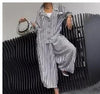 Spring Fall Women's 2 Piece Set Suit Office Lady Floral Striped Loose Blazer Casual Wide Leg Pants Suits For Women Clothing