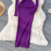 Winter Women Knit Maxi Dress O Neck Autumn Long Sleeve Slim Solid Harajuku Ladies Pencil Sweater Long Dresses
