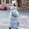Down Cotton Jacket Women's Winter Clothing Korean Loose Cotton-Padded Coat Casual Long Overcoat Thick Warm Hooded Parka